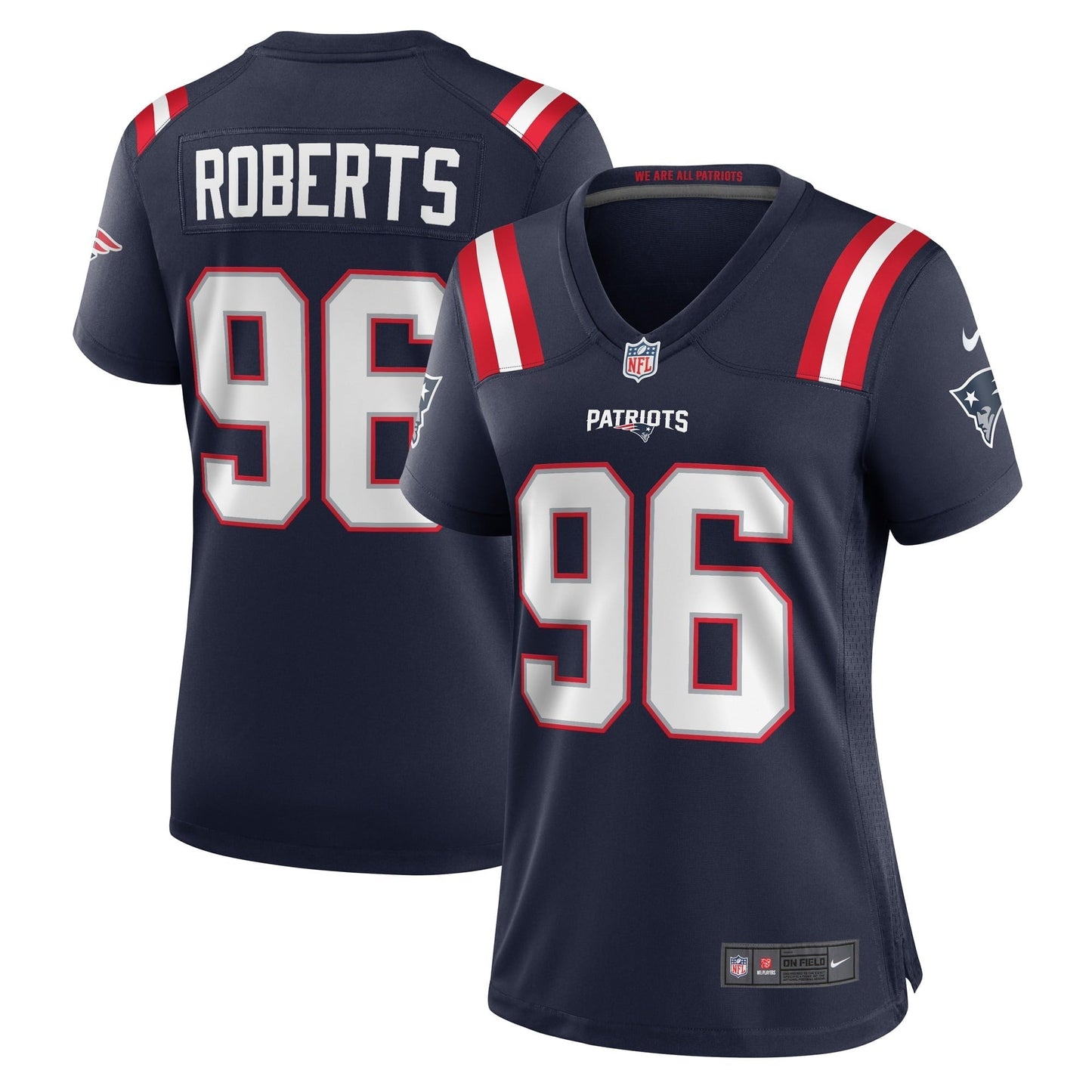 Women's Nike Sam Roberts Navy New England Patriots Game Player Jersey