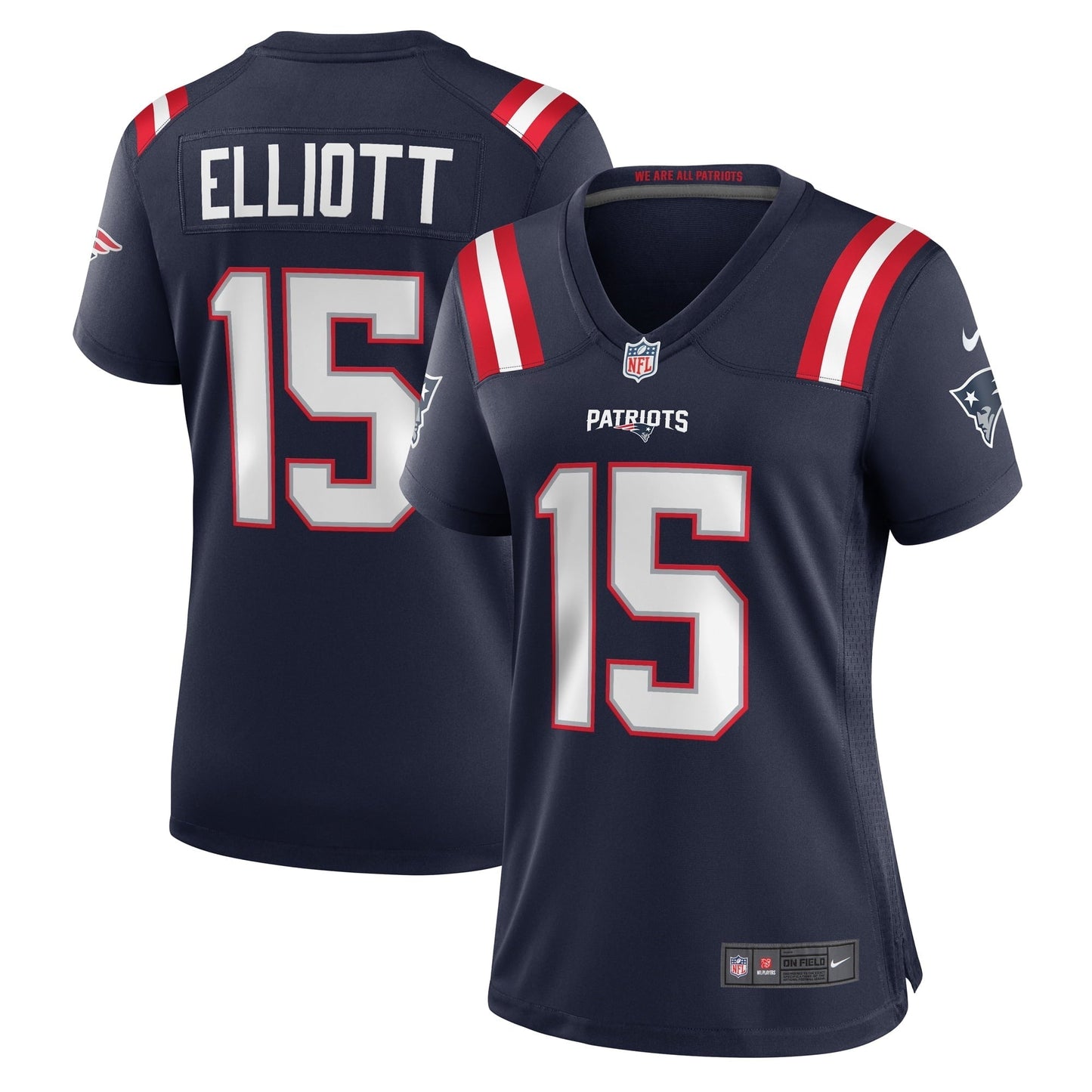 Women's Nike Ezekiel Elliott Navy New England Patriots Game Player Jersey