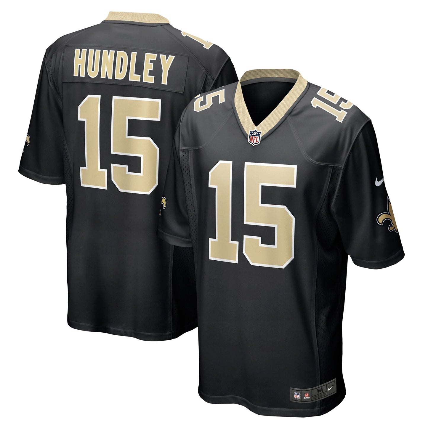 Men's Nike Brett Hundley Black New Orleans Saints Game Player Jersey