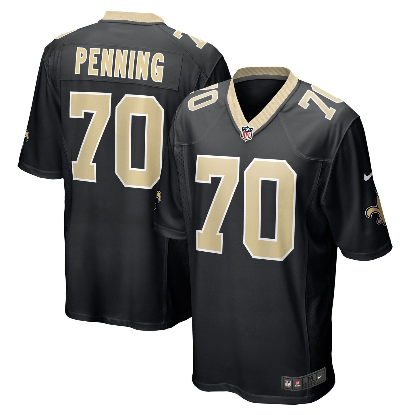 Men's Nike Trevor Penning Black New Orleans Saints Game Player Jersey