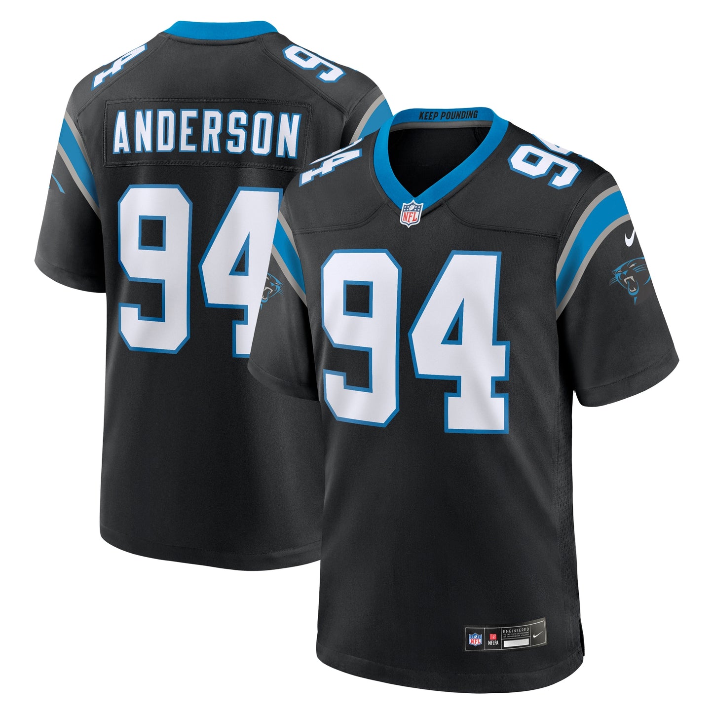 Henry Anderson Carolina Panthers Nike Team Game Jersey - Black