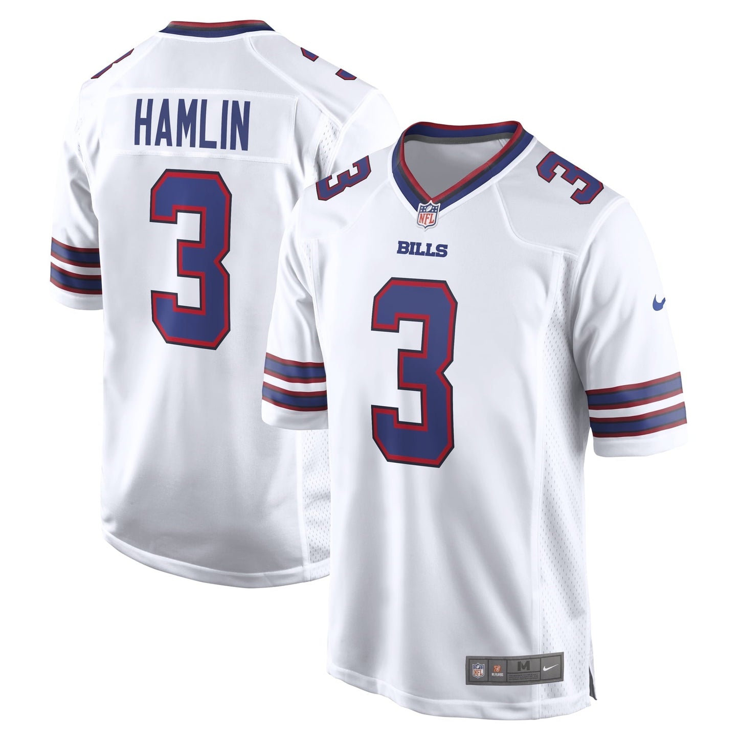Men's Nike Damar Hamlin White Buffalo Bills  Game Jersey