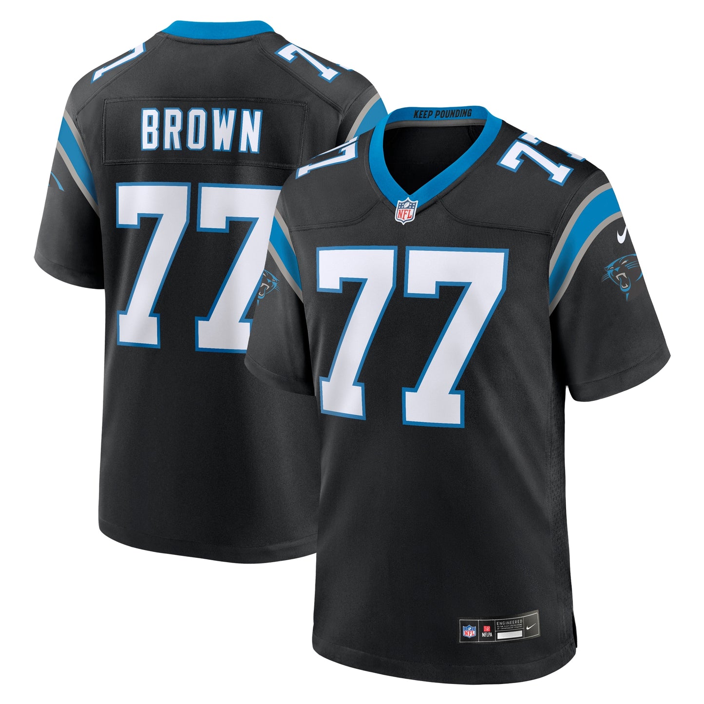 Deonte Brown Carolina Panthers Nike Team Game Jersey - Black